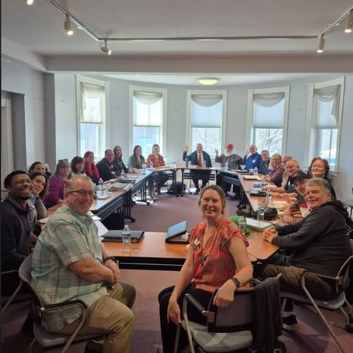 lunch group around table